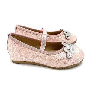 NEW Delia’s Girl Sparkly Glitter Pink Mary Jane Princess Little Kid Shoes Size 5